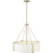 Telfar 3 Light 24 inch Modern Gold/White Indoor Pendant Ceiling Light